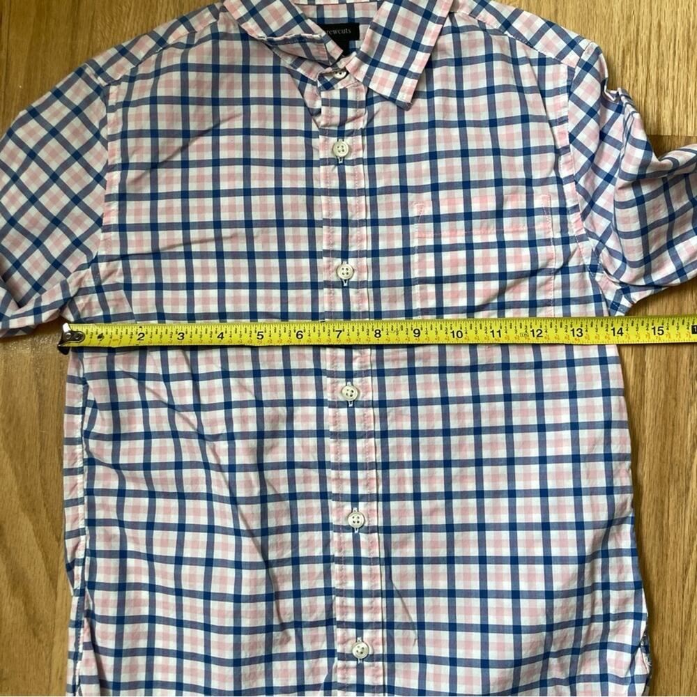Crewcuts Kids Plaid Button Down Shirt in Blue and Pink Boys Size 8 - Picture 6 of 8